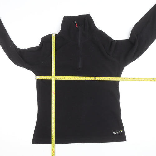 Gelert Women's Black Fleece Half Zip Lightweight Activewear Jacket UK 10