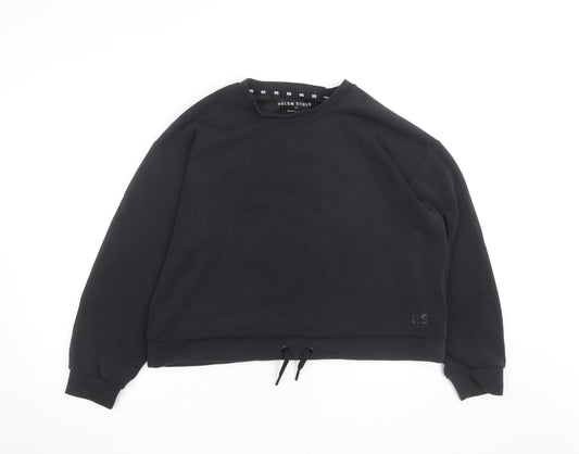 Helen Steele Black Womens Cropped Activewear Jacket Size L
