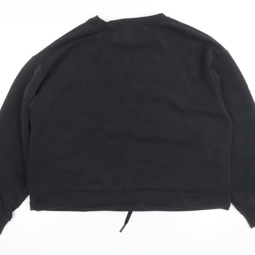 Helen Steele Black Womens Cropped Activewear Jacket Size L