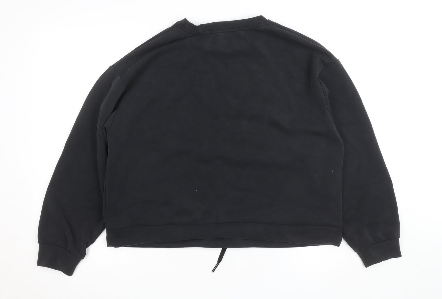 Helen Steele Black Womens Cropped Activewear Jacket Size L