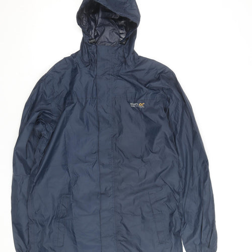 Regatta Men's Blue Waterproof Hooded Rain Jacket M
