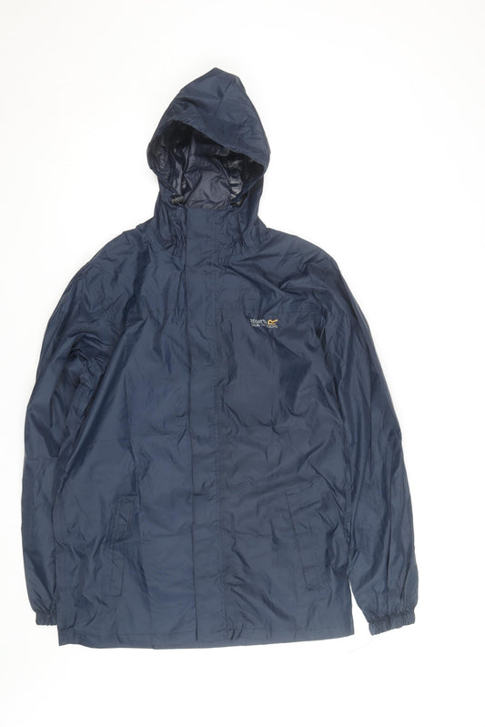 Regatta Men's Blue Waterproof Hooded Rain Jacket M