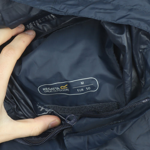 Regatta Men's Blue Waterproof Hooded Rain Jacket M