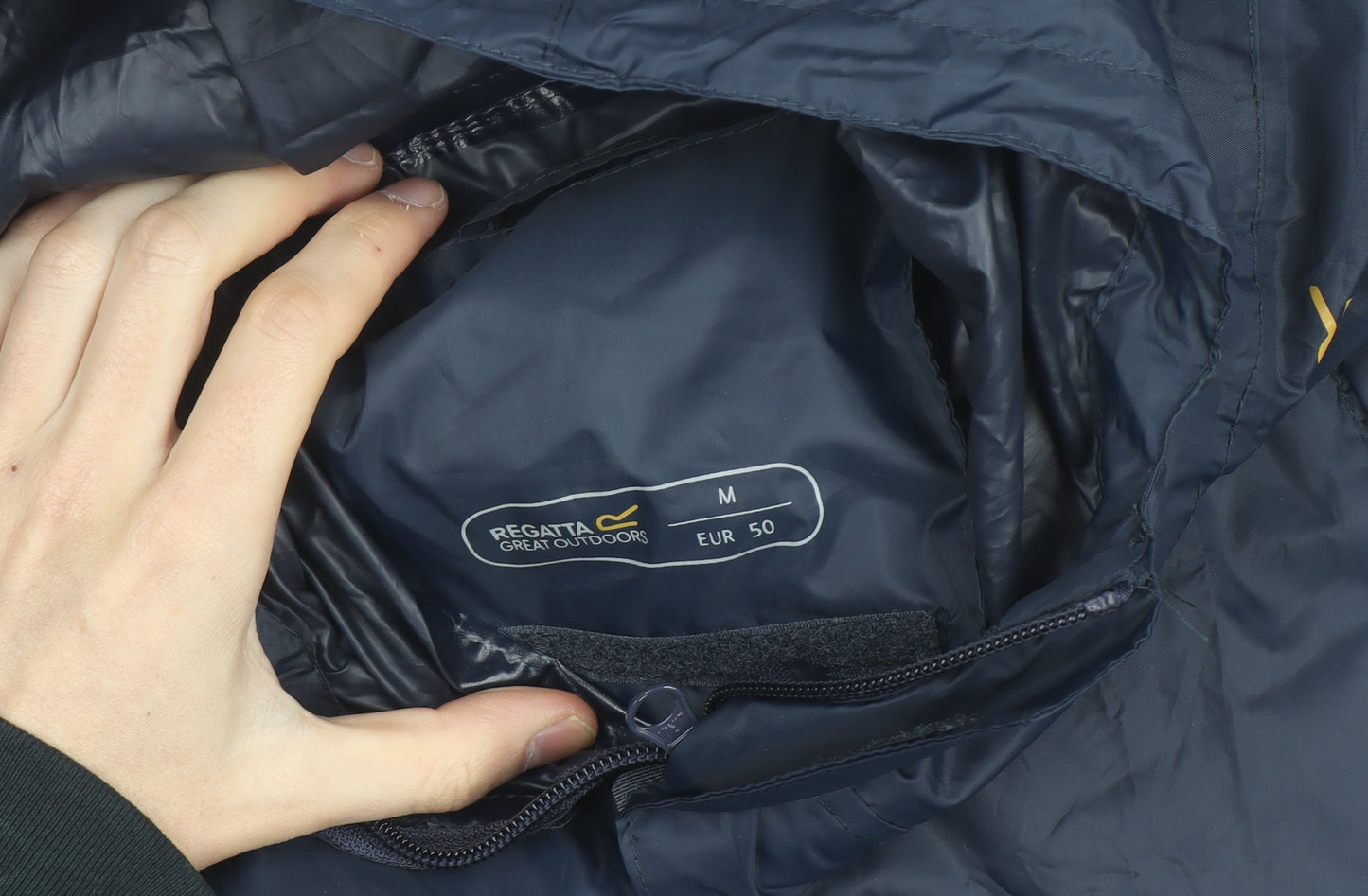 Regatta Men's Blue Waterproof Hooded Rain Jacket M
