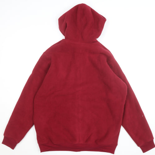 Cotton Traders Women’s Red Fleece Full Zip Hooded Jumper L