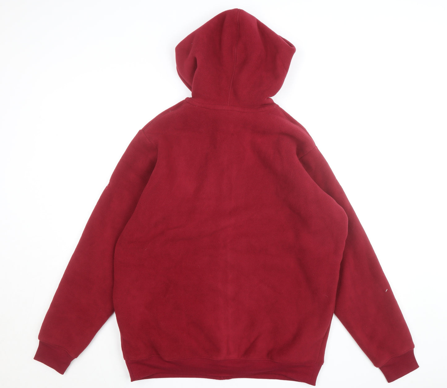 Cotton Traders Women’s Red Fleece Full Zip Hooded Jumper L