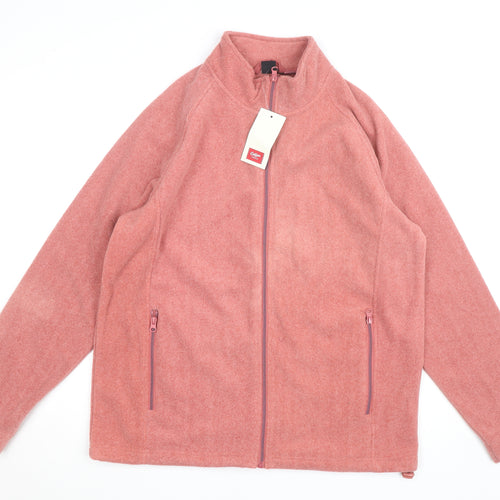 Cotton Traders Women’s Pink Fleece Full Zip Jacket Size L