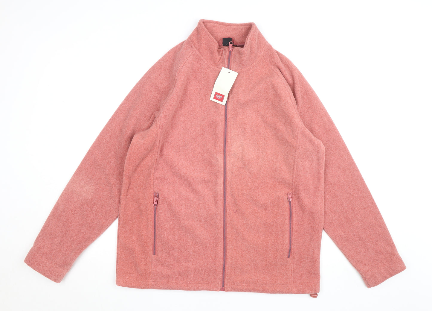 Cotton Traders Women’s Pink Fleece Full Zip Jacket Size L