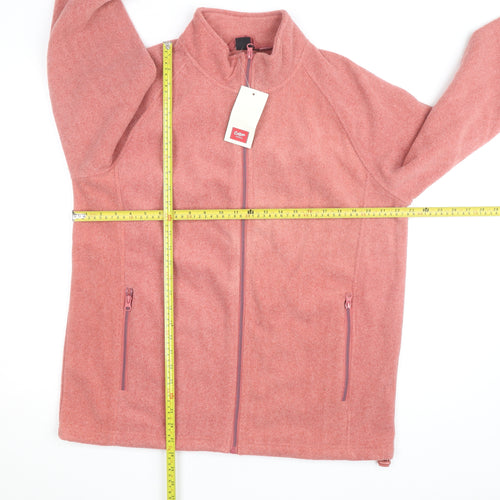 Cotton Traders Women’s Pink Fleece Full Zip Jacket Size L