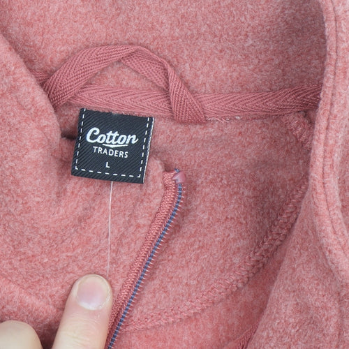 Cotton Traders Women’s Pink Fleece Full Zip Jacket Size L