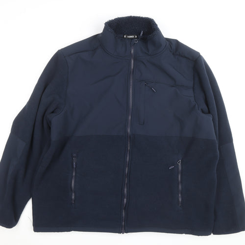 Dunnes Men's Navy Blue XXL Fleece Softshell Full Zip Jacket
