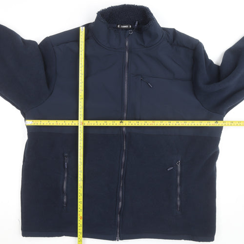 Dunnes Men's Navy Blue XXL Fleece Softshell Full Zip Jacket