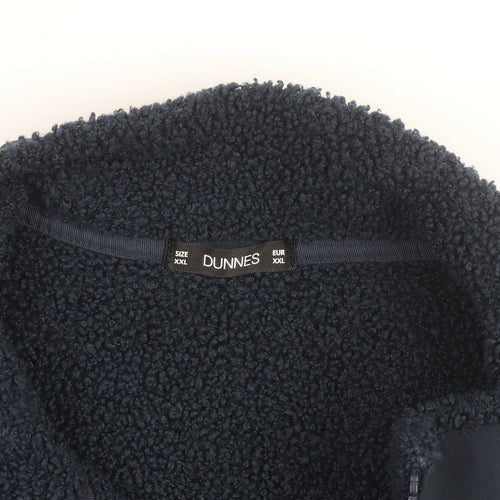 Dunnes Men's Navy Blue XXL Fleece Softshell Full Zip Jacket