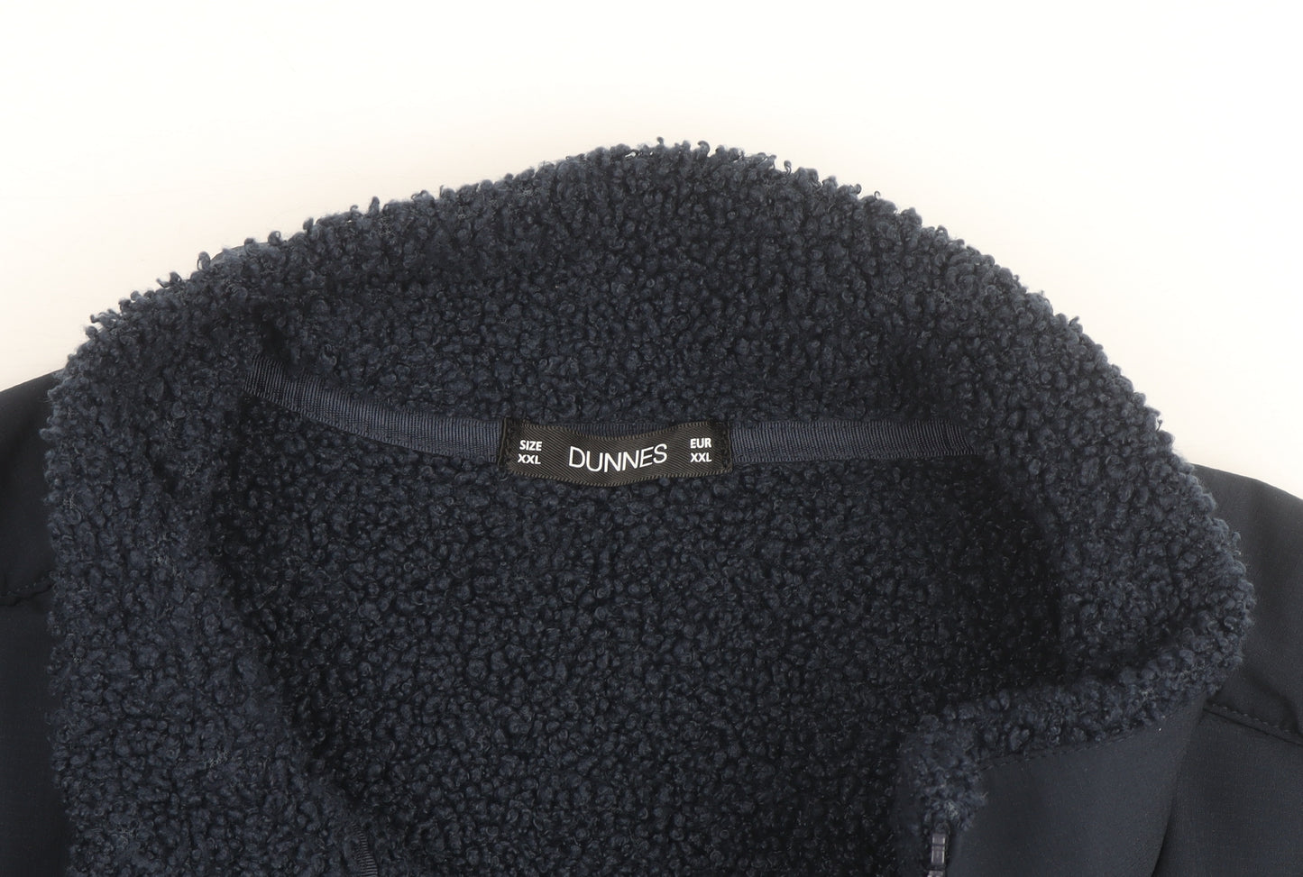 Dunnes Men's Navy Blue XXL Fleece Softshell Full Zip Jacket
