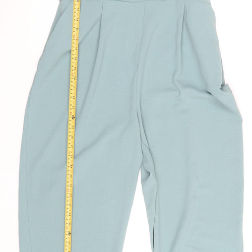 Zara Women Blue Long Sleeve Collared Jumpsuit Size 14