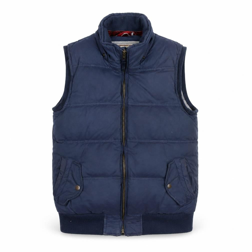 Fat Face Women's Blue Puffer Waistcoat Size 12 Sleeveless Casual