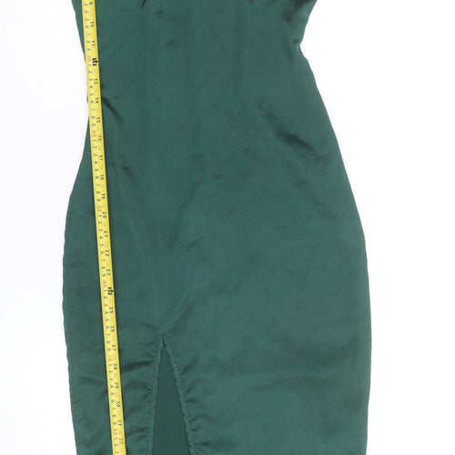PrettyLittleThing Women’s Green Bodycon Midi Slip Dress UK 6