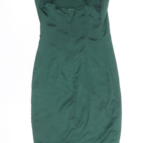 PrettyLittleThing Women’s Green Bodycon Midi Slip Dress UK 6