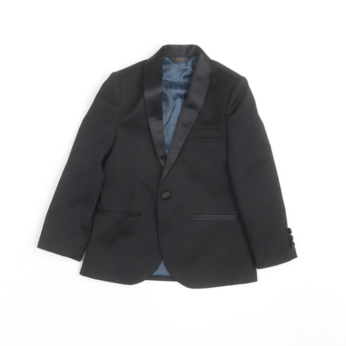 Next Boys Black Shawl Lapel Tuxedo Suit Jacket Size 6 Years Formal Wear