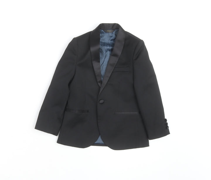 Next Boys Black Shawl Lapel Tuxedo Suit Jacket Size 6 Years Formal Wear