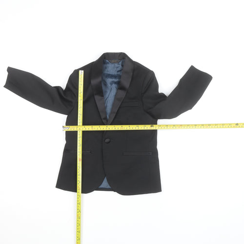 Next Boys Black Shawl Lapel Tuxedo Suit Jacket Size 6 Years Formal Wear