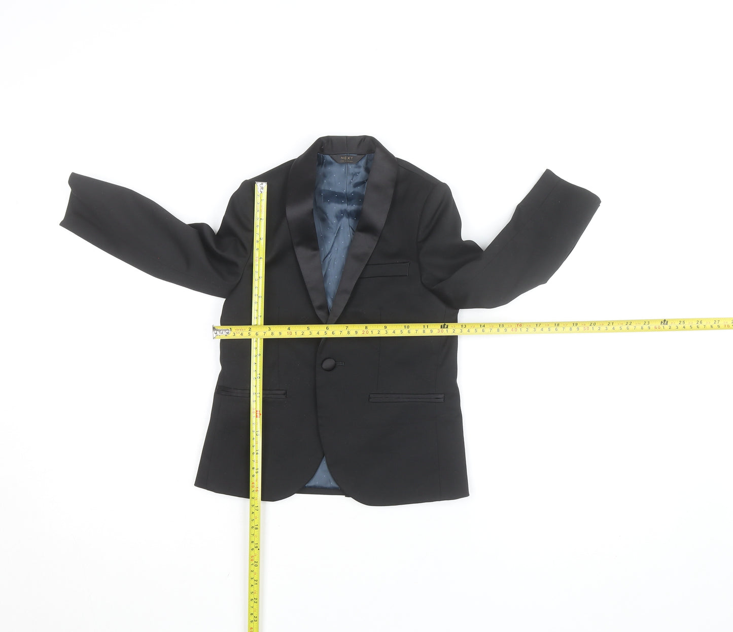 Next Boys Black Shawl Lapel Tuxedo Suit Jacket Size 6 Years Formal Wear