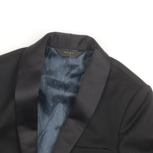 Next Boys Black Shawl Lapel Tuxedo Suit Jacket Size 6 Years Formal Wear