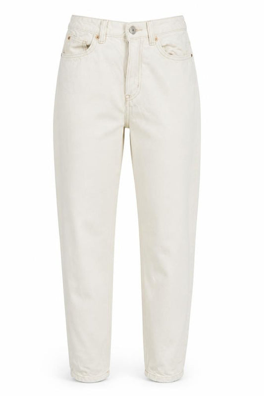 Front view of Denim Co. Women's Ivory High Rise Mom Jeans, size 10