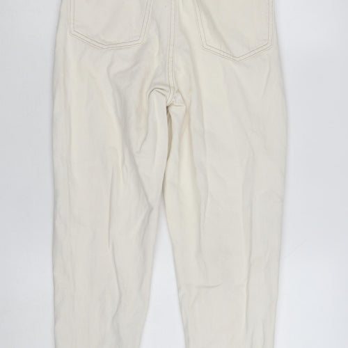 Denim Co. Women's Ivory High Rise Mom Jeans Size 10