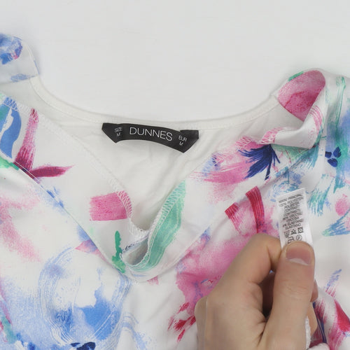 Dunnes Women’s Multicoloured Floral Short Sleeve Blouse - Size M