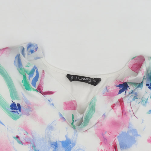 Dunnes Women’s Multicoloured Floral Short Sleeve Blouse - Size M