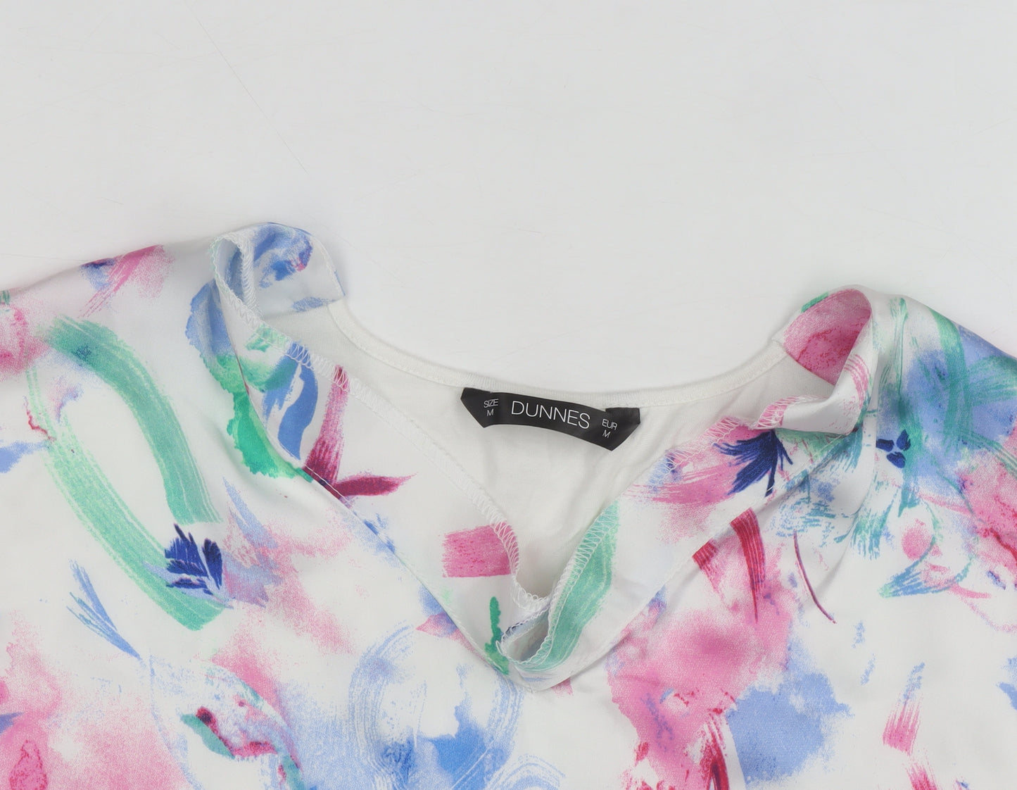 Dunnes Women’s Multicoloured Floral Short Sleeve Blouse - Size M