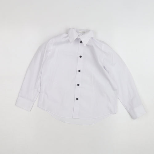 Next Boys White Long Sleeve Button-Up Dress Shirt 6 Years Occasion Wear