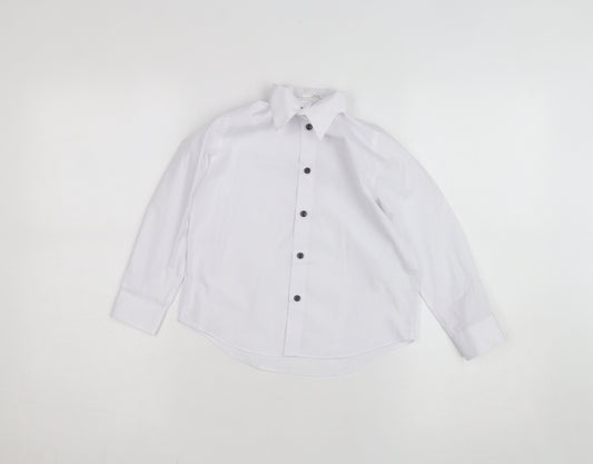 Next Boys White Long Sleeve Button-Up Dress Shirt 6 Years Occasion Wear