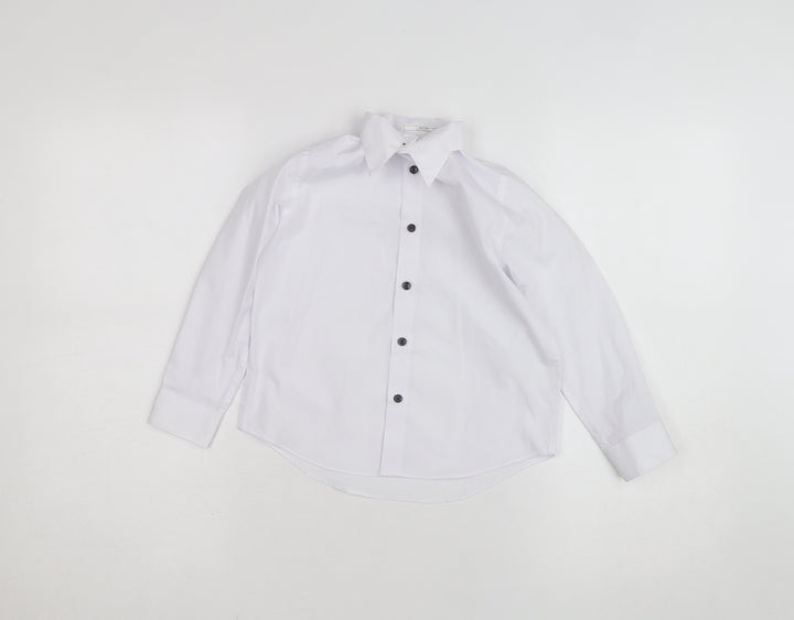 Next Boys White Long Sleeve Button-Up Dress Shirt 6 Years Occasion Wear