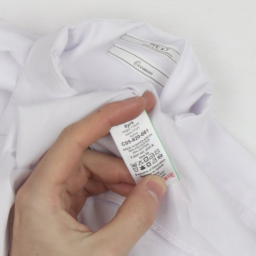 Next Boys White Long Sleeve Button-Up Dress Shirt 6 Years Occasion Wear