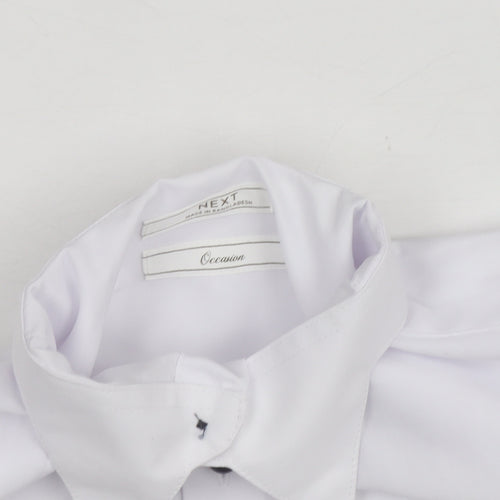 Next Boys White Long Sleeve Button-Up Dress Shirt 6 Years Occasion Wear
