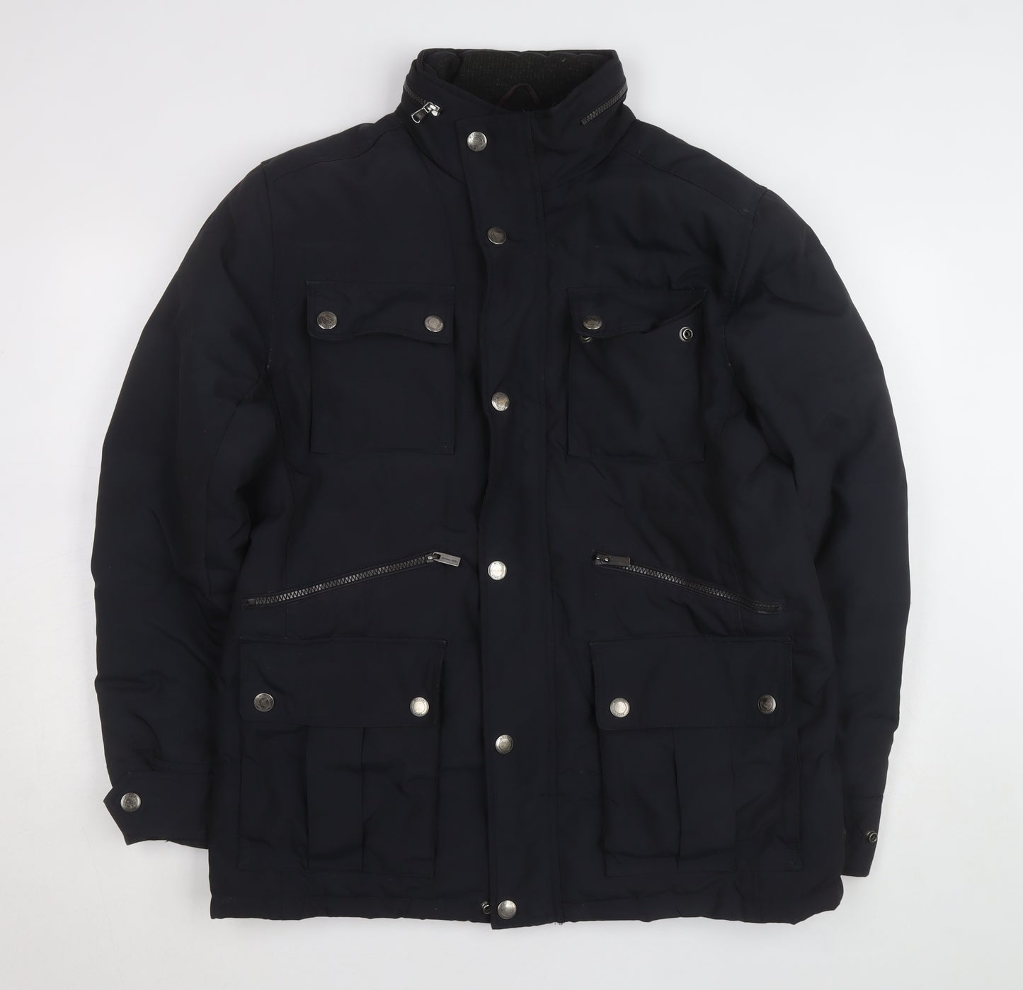 Michael Kors Mens Black Parka Jacket L Regular Polyester Winter Coat