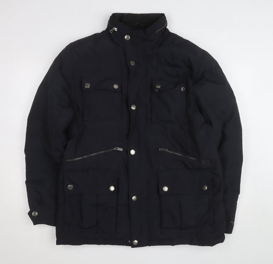 Michael Kors Mens Black Parka Jacket L Regular Polyester Winter Coat
