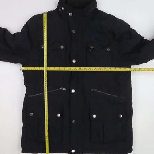 Michael Kors Mens Black Parka Jacket L Regular Polyester Winter Coat