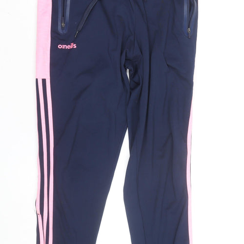 O'Neills Women's Blue Pink Track Pants Size 14 Breathable Tapered