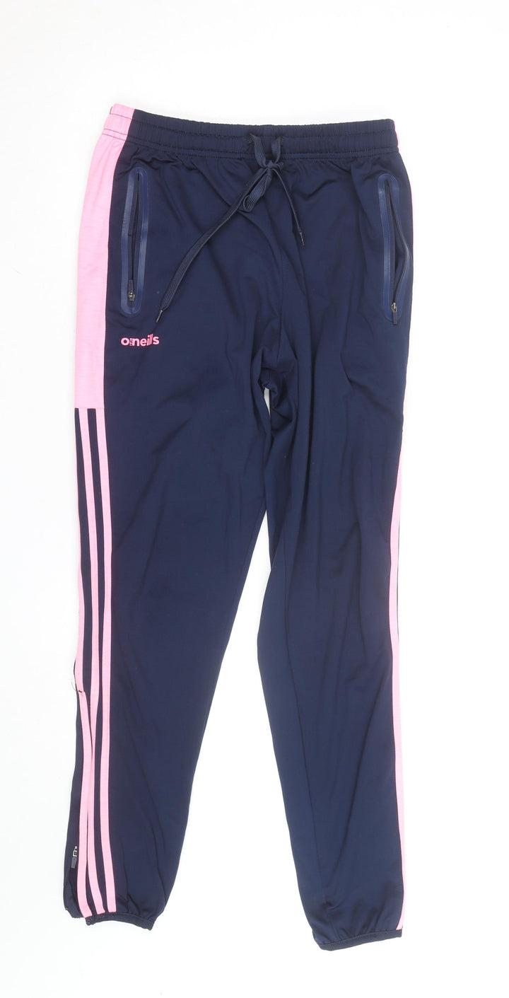O'Neills Women's Blue Pink Track Pants Size 14 Breathable Tapered