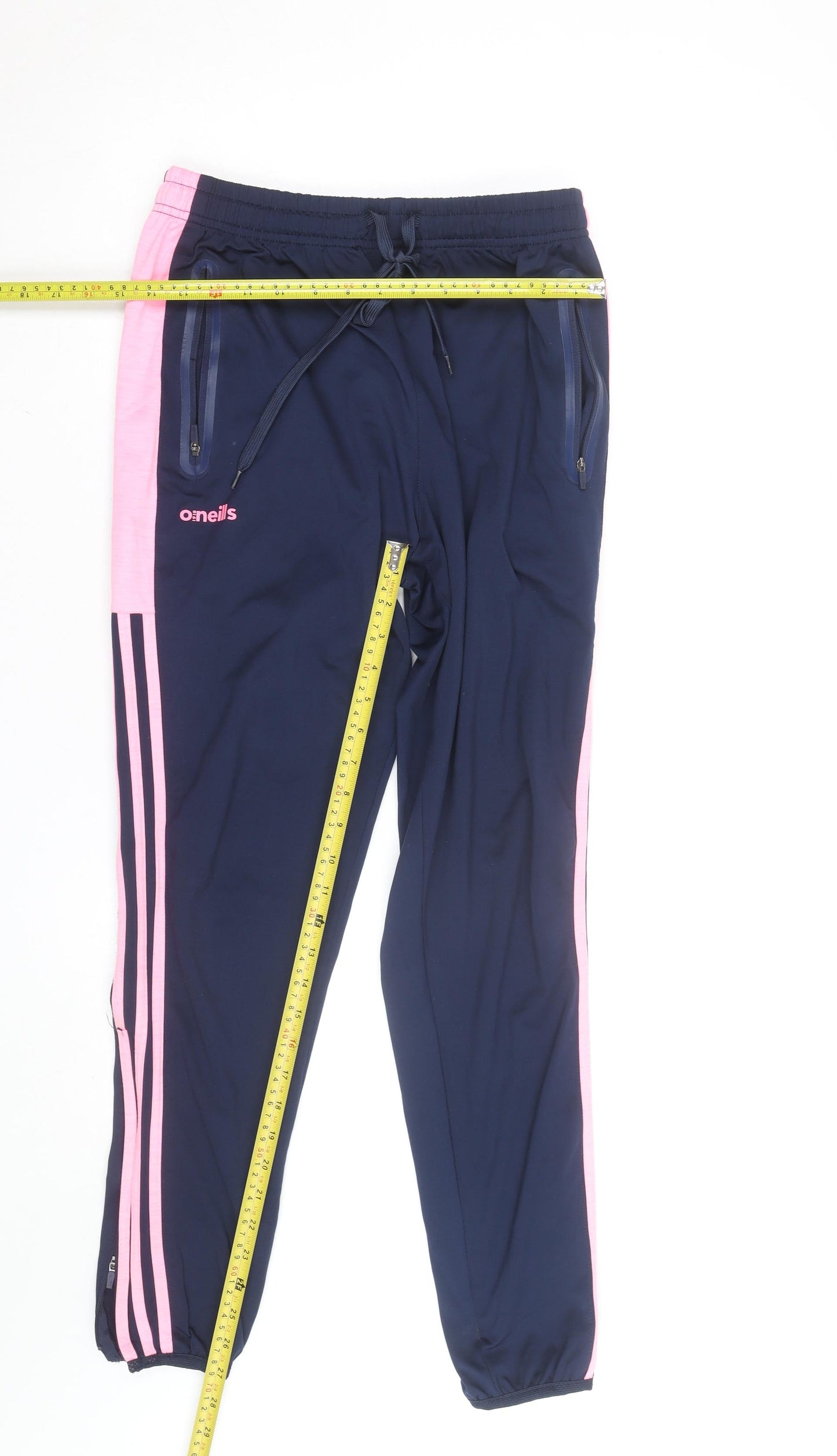 O'Neills Women's Blue Pink Track Pants Size 14 Breathable Tapered
