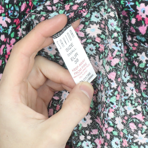 Savida Women Multicoloured Floral Smocked A-Line Dress Size 10