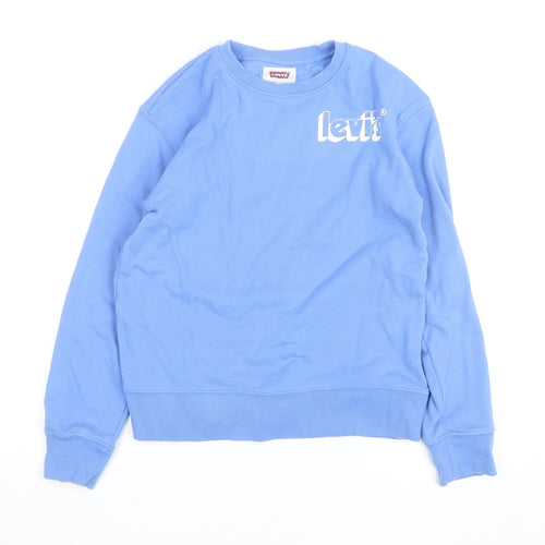 Levi's Womens Blue 14A Crew Neck Pullover Sweatshirt
