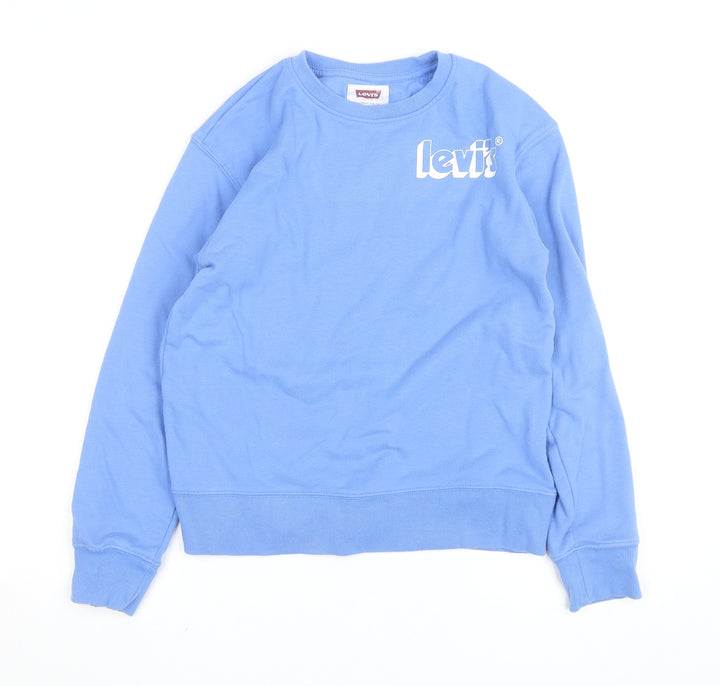 Levi's Womens Blue 14A Crew Neck Pullover Sweatshirt