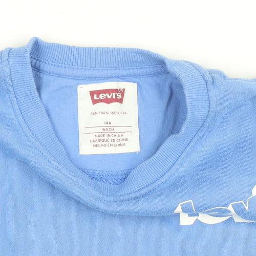 Levi's Womens Blue 14A Crew Neck Pullover Sweatshirt