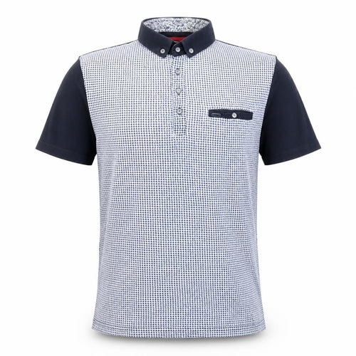 Swade Men's Blue Short Sleeve Polo Shirt Size L Classic Fit