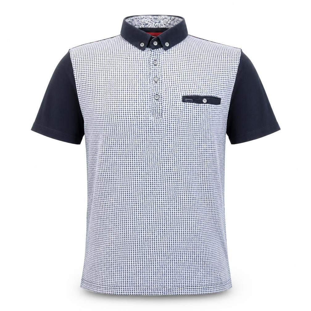 Swade Men's Blue Short Sleeve Polo Shirt Size L Classic Fit