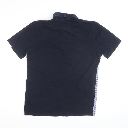 Swade Men's Blue Short Sleeve Polo Shirt Size L Classic Fit